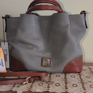 Dooney & Bourke Gray and Brown Handbag